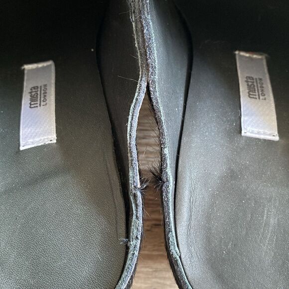 Matisse London Black Ponyhair High Heeled Mule Slides - Picture 5 of 7